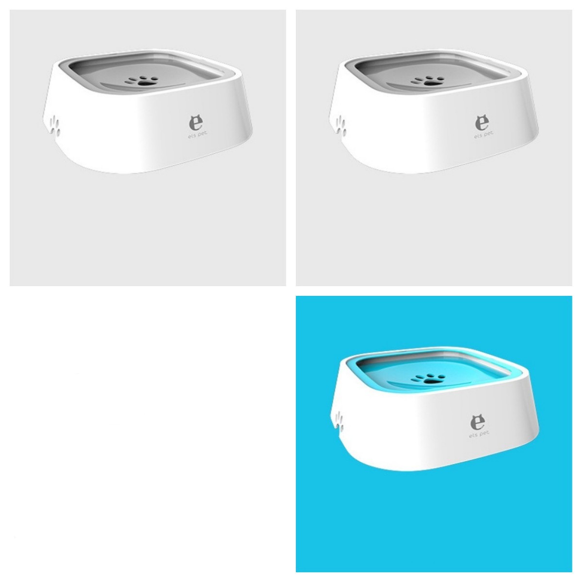 1.5L Cat Dog Water Bowl Carried Floating Bowl Anti-Overflow Slow Water Feeder Dispenser Pet