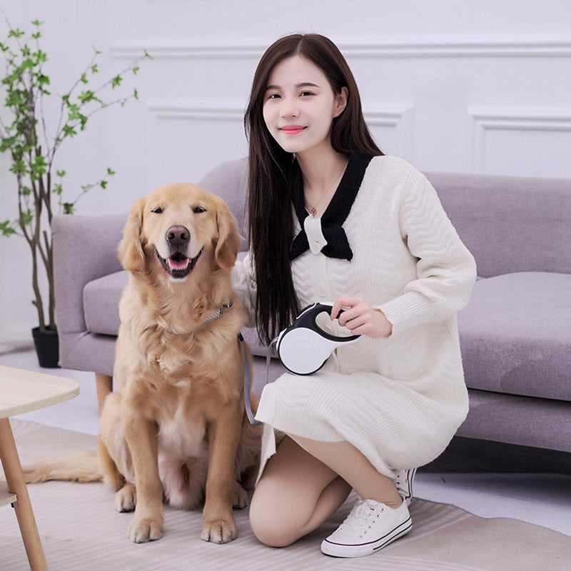 Boo n Meow Retractable Dog Leash with LED Light