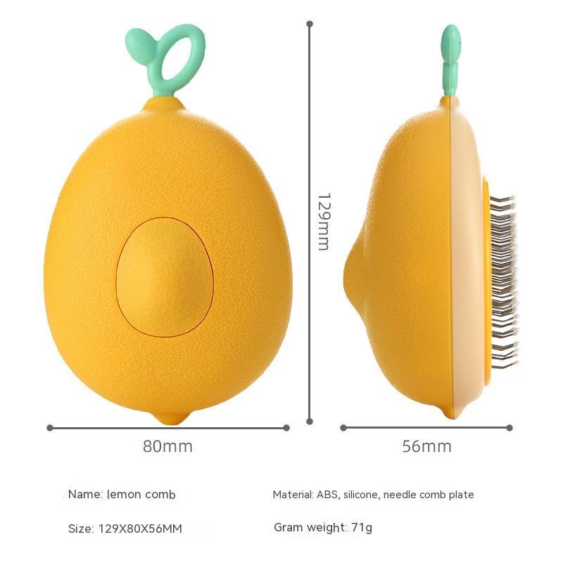 Pet Grooming Brush, Avocado-Shaped Hair Remover, Stainless Steel Comb for Cats and Dogs, Green