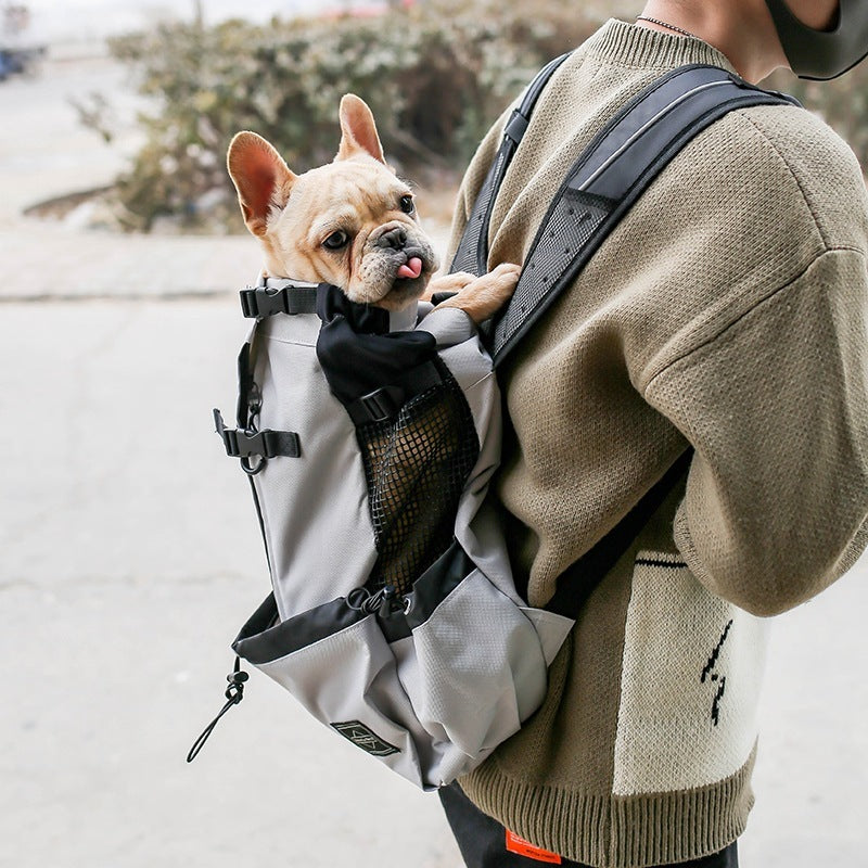 Dogs Backpack Out Double Shoulder Portable Travel Backpack