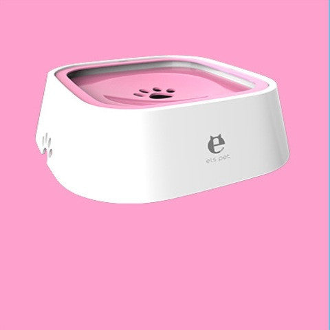 1.5L Cat Dog Water Bowl Carried Floating Bowl Anti-Overflow Slow Water Feeder Dispenser Pet