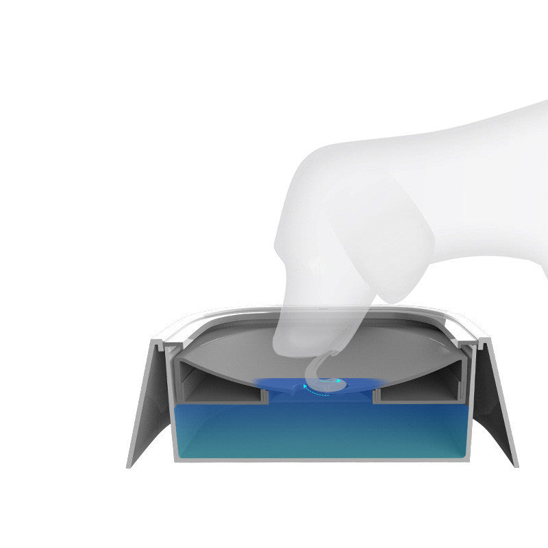 1.5L Cat Dog Water Bowl Carried Floating Bowl Anti-Overflow Slow Water Feeder Dispenser Pet