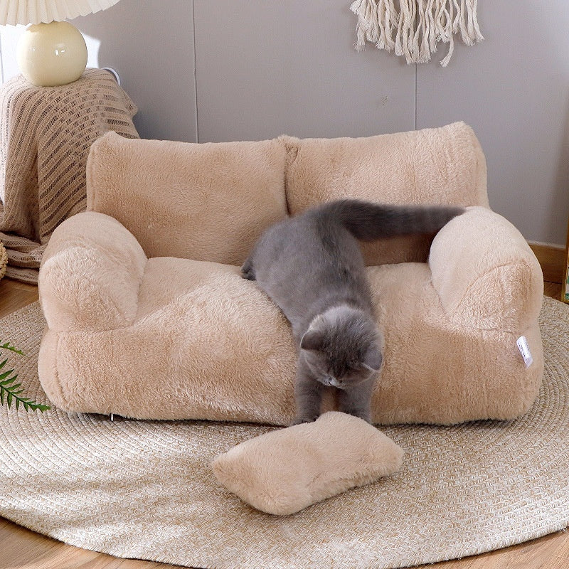 Luxury Cat Bed Sofa Winter Warm BOO N MEOW