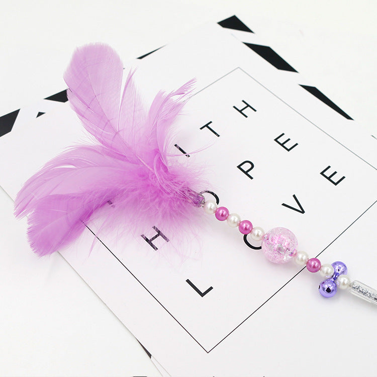 Colored feather bells - Fairy sticks For Meow