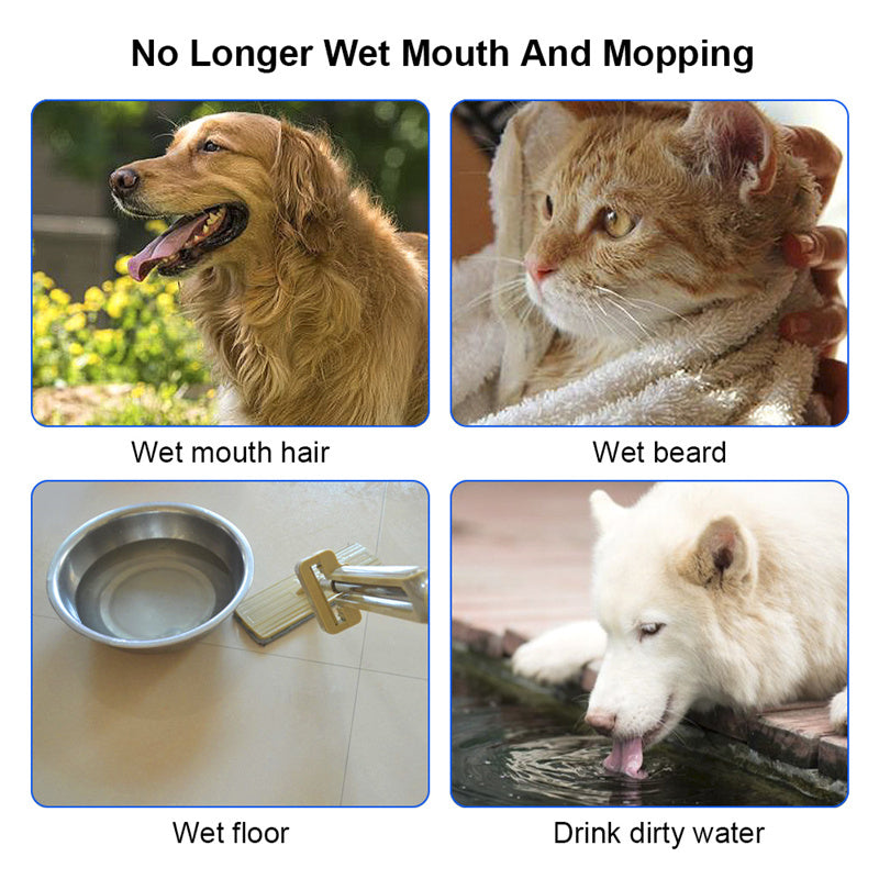 1.5L Cat Dog Water Bowl Carried Floating Bowl Anti-Overflow Slow Water Feeder Dispenser Pet