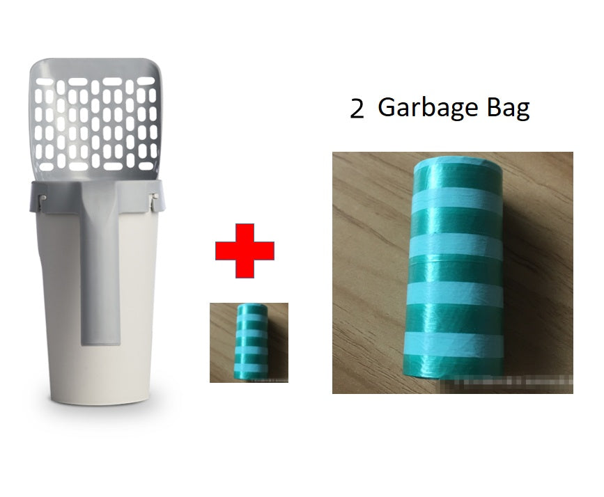 Storage Box Integrated Litter Shovel Set