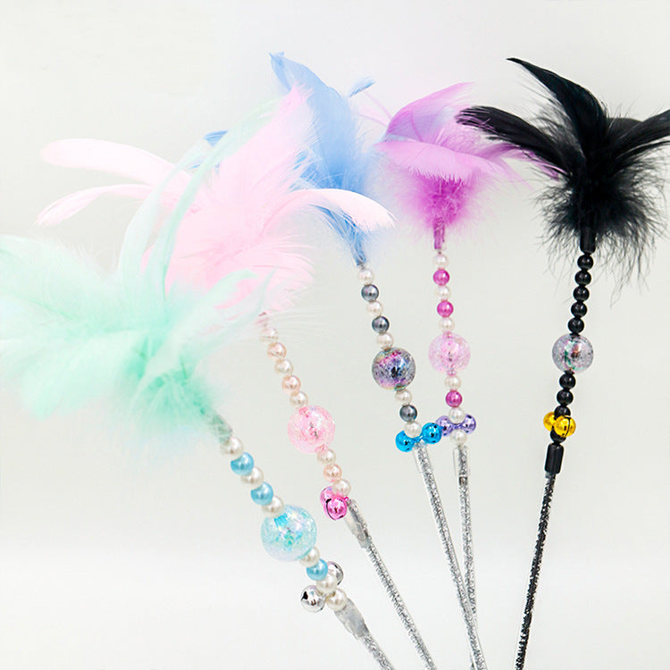 Colored feather bells - Fairy sticks For Meow