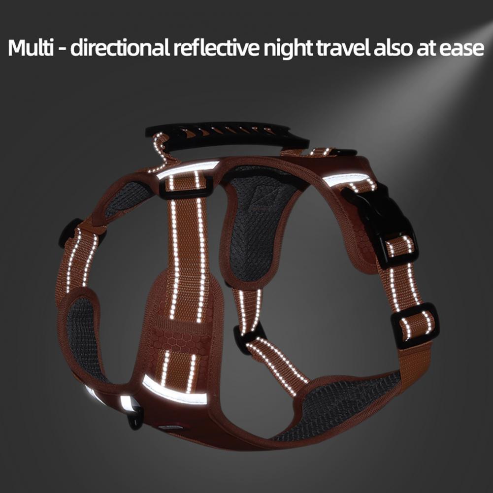 Nylon Dog Harness No Pull Breathable Reflective Pet Harness Vest For Small Large Dog Outdoor Running Dogs