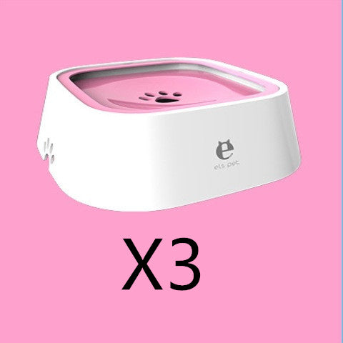 1.5L Cat Dog Water Bowl Carried Floating Bowl Anti-Overflow Slow Water Feeder Dispenser Pet