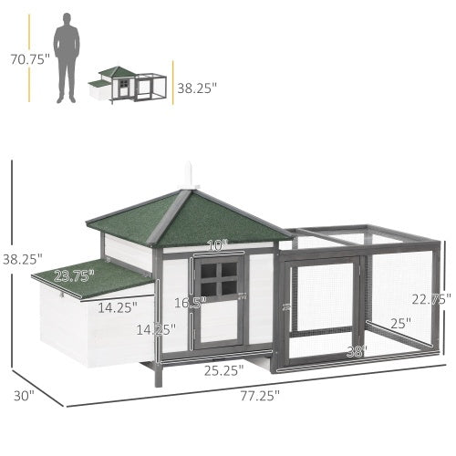 Boo n Meow Wooden Chicken Coop with Nesting Boxes