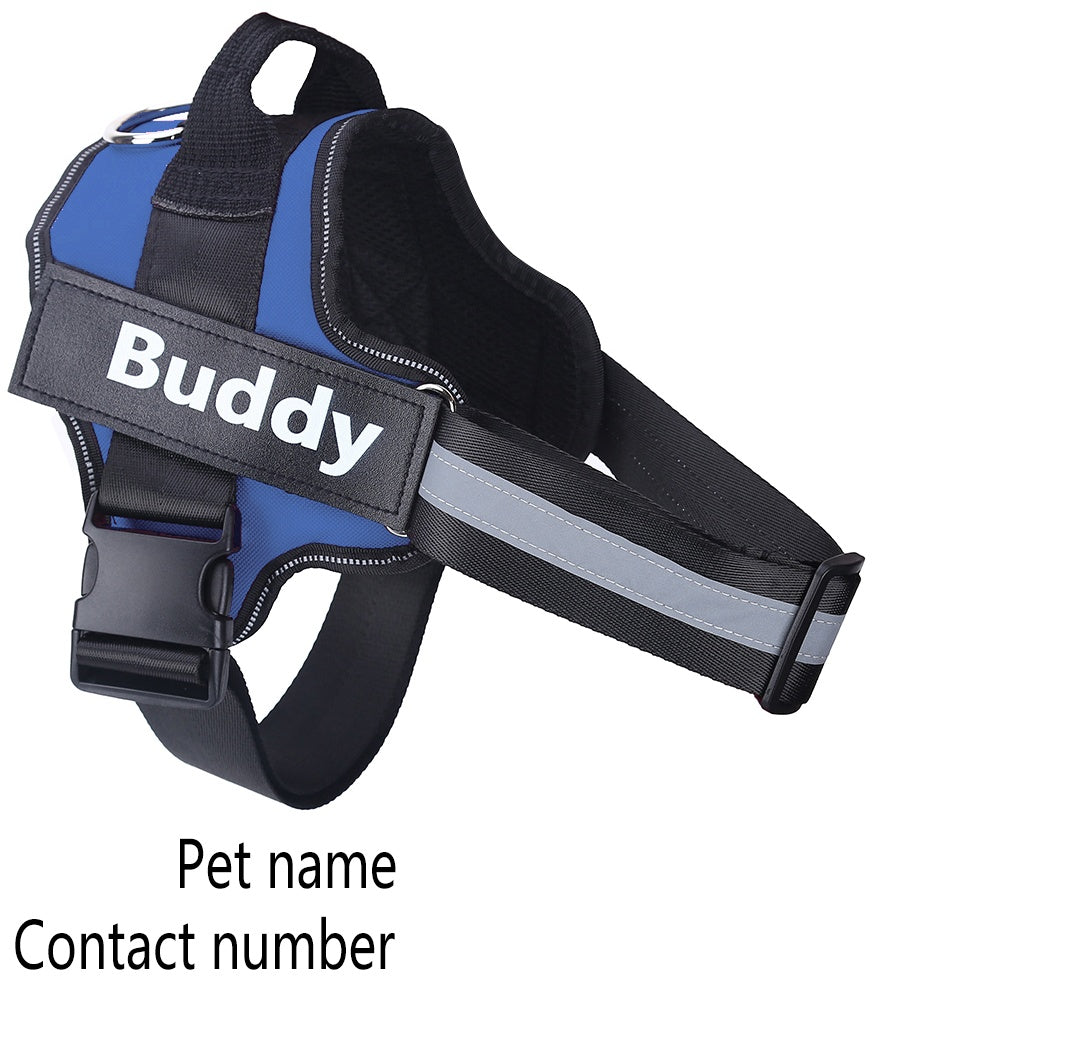 Dog Harness Personalized Dog Harness No Pull Reflective Breathable Pet Harness for Small Large Dog Harness Vest with Name Custom Patch
