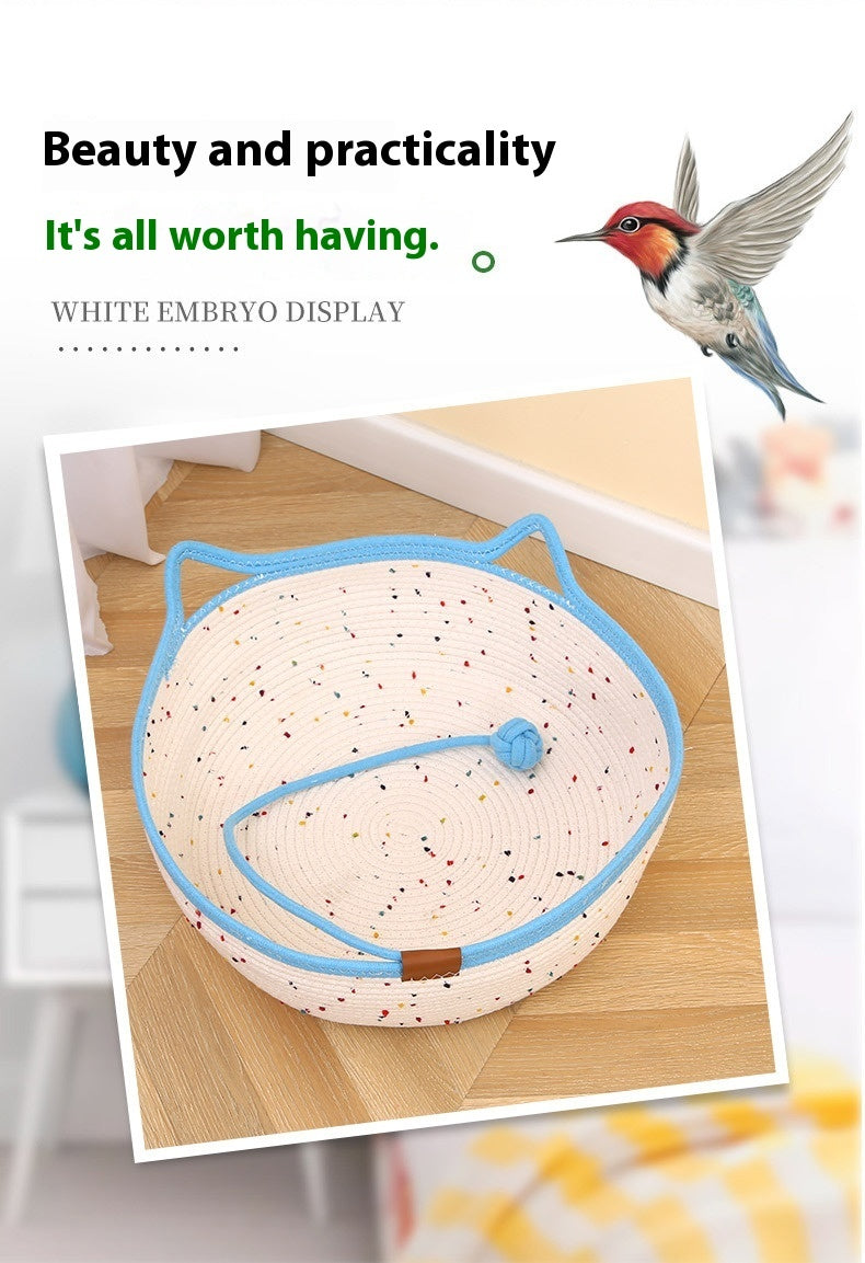 Boo n Meow™ Handwoven Cotton &amp; Hemp Rope Pet Nest