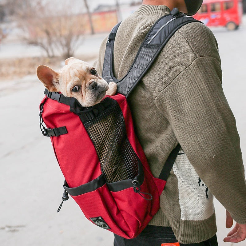 Dogs Backpack Out Double Shoulder Portable Travel Backpack