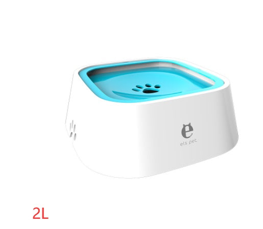 1.5L Cat Dog Water Bowl Carried Floating Bowl Anti-Overflow Slow Water Feeder Dispenser Pet