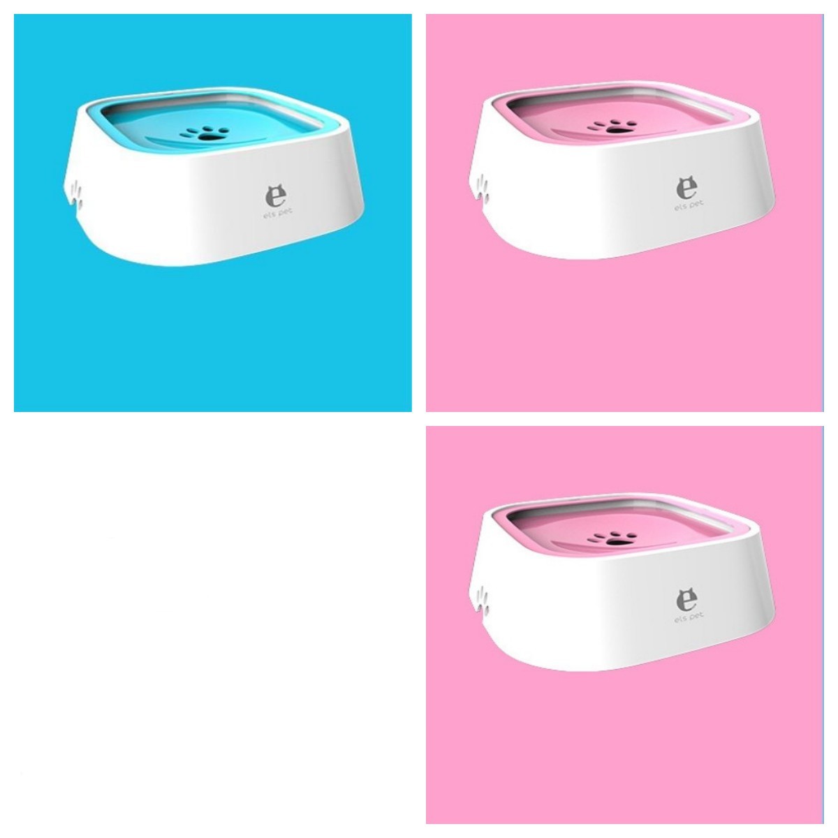 1.5L Cat Dog Water Bowl Carried Floating Bowl Anti-Overflow Slow Water Feeder Dispenser Pet