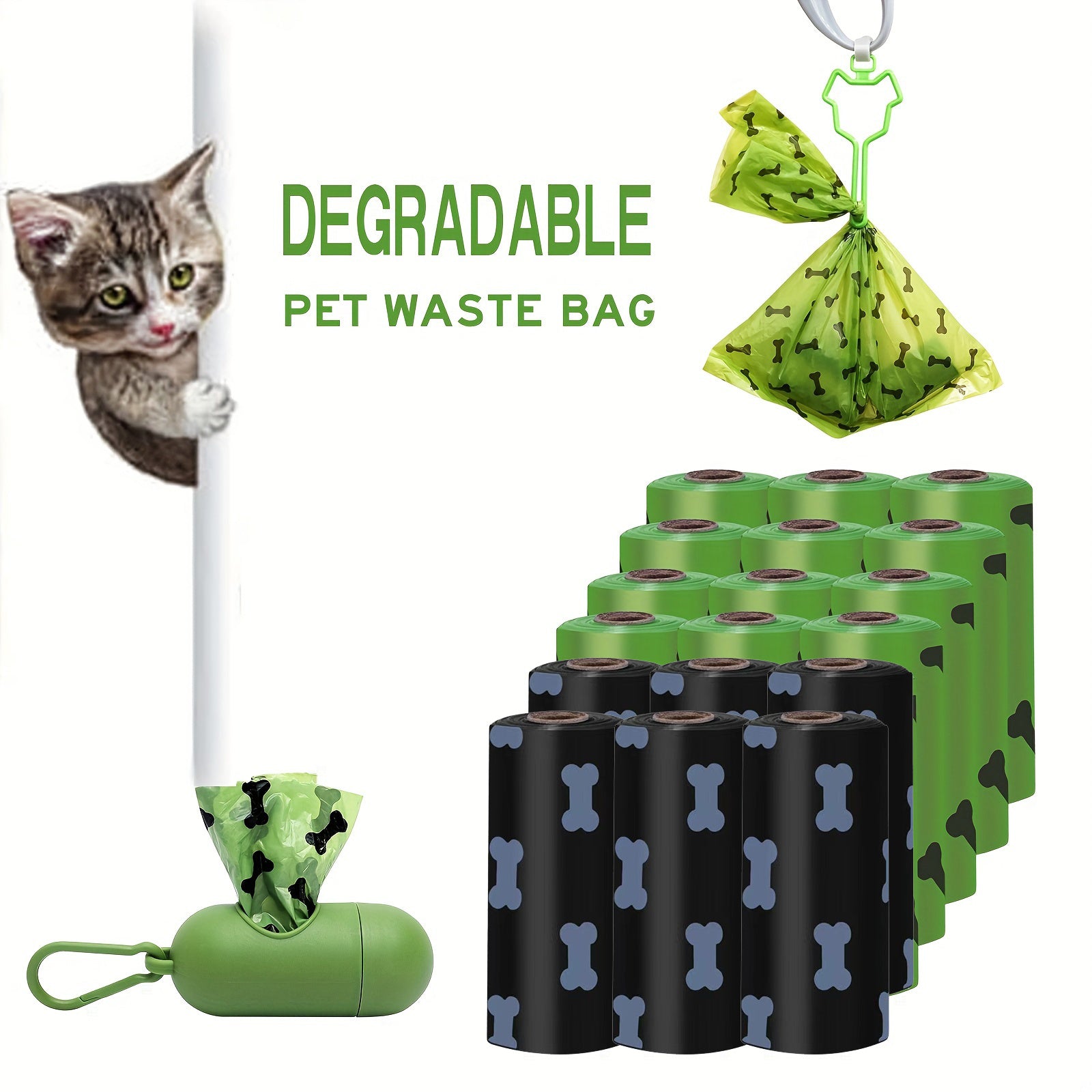 Litter Waste Bags With Bag Dispenser