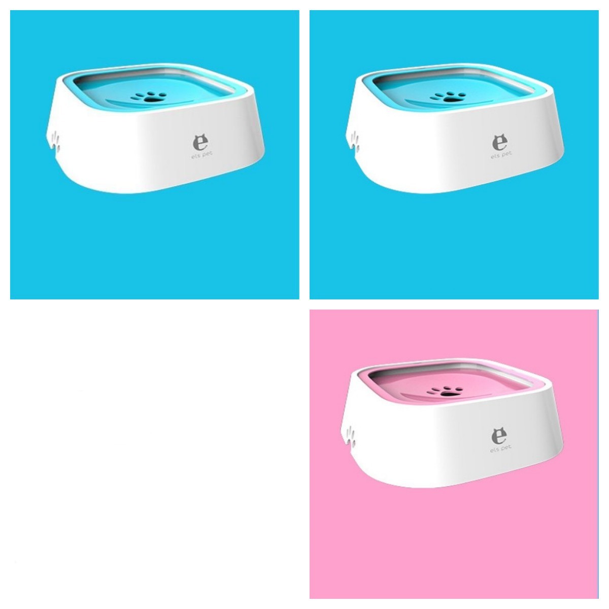 1.5L Cat Dog Water Bowl Carried Floating Bowl Anti-Overflow Slow Water Feeder Dispenser Pet